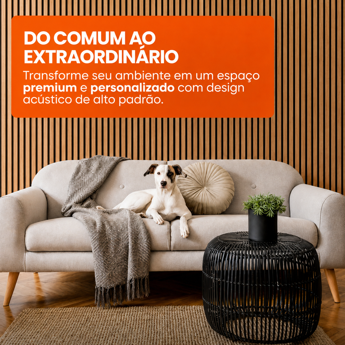 PAINEL RIPADO MADEIRA NATURAL - 270x110cm